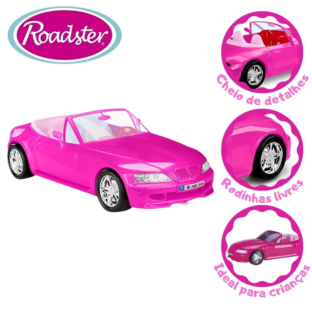 Carro discount barbie rosa