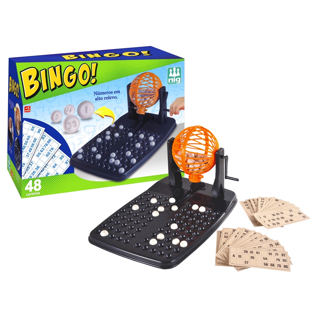 Jogo De Bingo Com Cartelas E Pedras - Brinquedo