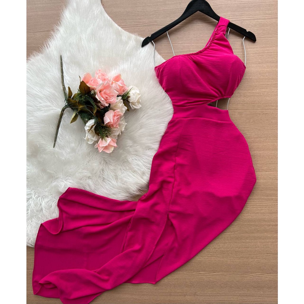 Vestido Longo Mula Manca Mait Pink Shopee Brasil