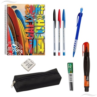 Material Escolar Universitario Masculino - Combo Faculdade Caderno 15 Matérias
