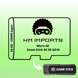 Cartão SD Game Stick - Pacote HM Imports com jogos clássicos e configuração Premium