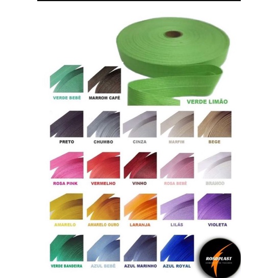 Viés de gorgurão - 22mm- 25 / 50 / 100 METROS