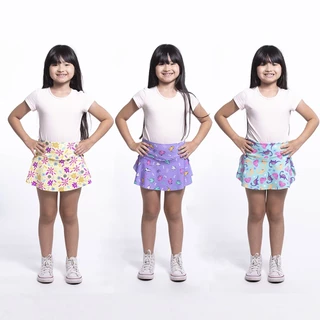 Shorts Saia Infantil Personagens Kit 3 Pcs Oferta Revenda