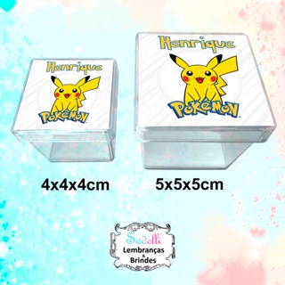 20 Lembrancinhas Pokemon - Caixinhas Acrílicas Personalizadas