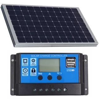 Kit Painel Placa Solar Fotovoltaica 10w + Controlador Carga