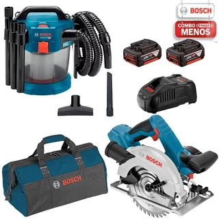 Aspirador de Pó e Líquido 10L 18V GAS 18V-10 + Serra Circular 18V GKS 18V-57 BOSCH