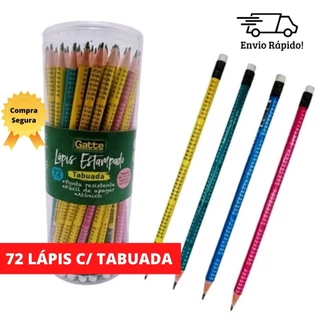 Lápis Preto c/ Borracha e Tabuada - Caixa com 72 Unidades
