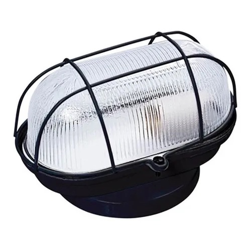 Luminária Arandela Tartaruga Externa Com Grade - Preta / Branca