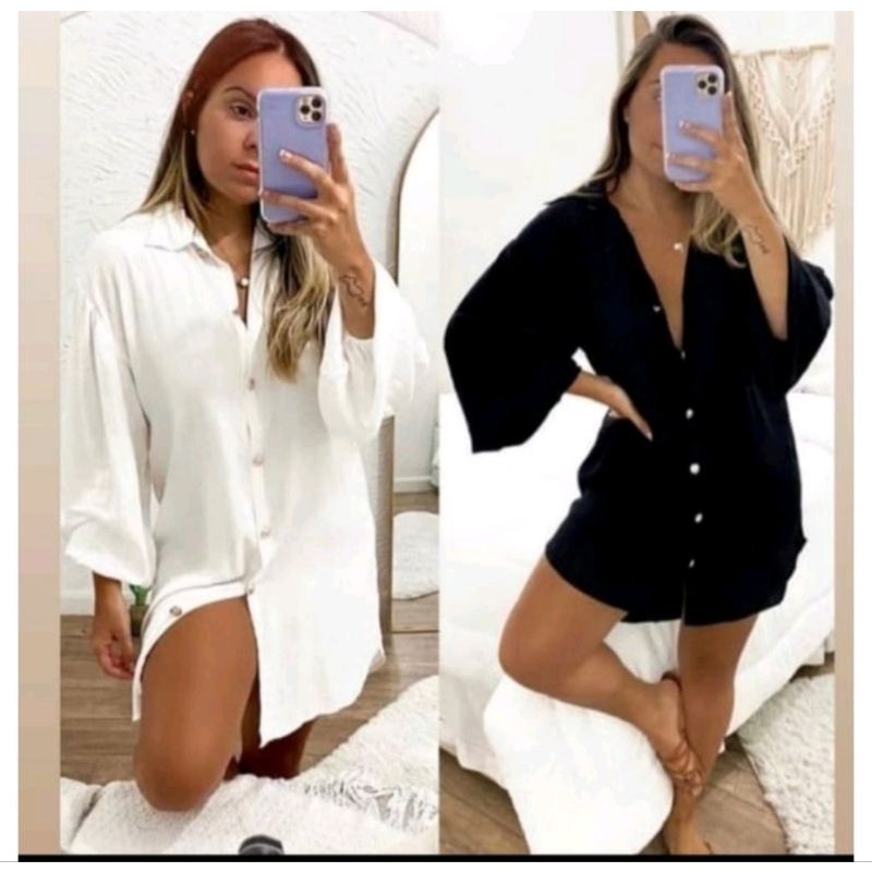 Vestido Chemise Camisão feminino Longo