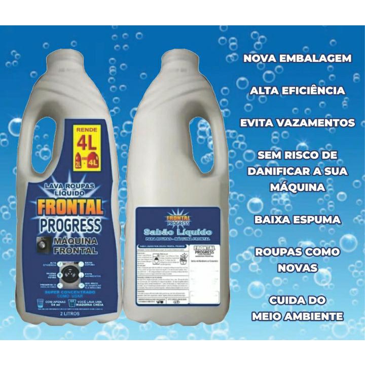 Sabão Liquido Para Maquina Frontal Progress Frasco 2 L Compatível com ...