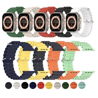 Pulseira Oceana Para Apple watch band 49mm 45mm 44mm 40mm 41mm 42mm 49 45 mm De silicone correa iWatch Ultra serie 8 7 6 3 se