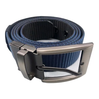 Cinto Masculino Dupla Face 2 em 1 Premium em Lona | Casual Social | Fivela Aço Inox
