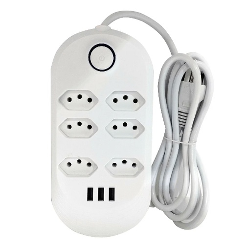Fonte Régua Estabilizador Extensão - 4/5/6 Saídas Filtro Linha USB