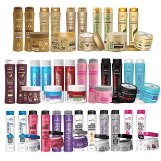 Kit 60 Produtos - Shampoo + Condicionador + Máscara