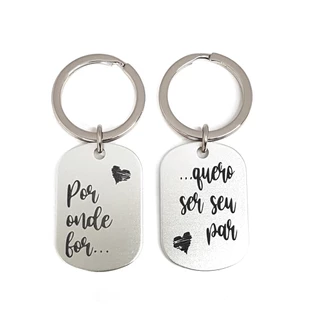 Par De Chaveiros Aço Inox Criativo Namorados Casal Personalizado em Oferta na Shopee