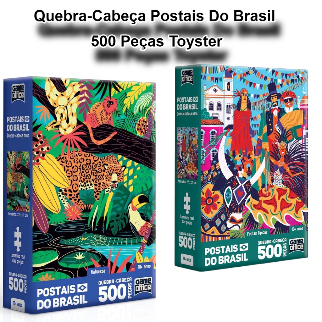Quebra Cabeça Postais Do Brasil Natureza 500 Peças Toyster