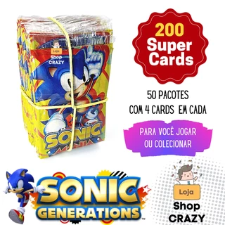 50 Pacotinhos de Cards SONIC | São 200 CARDS e CARTAS | Colecionar ou Bafo