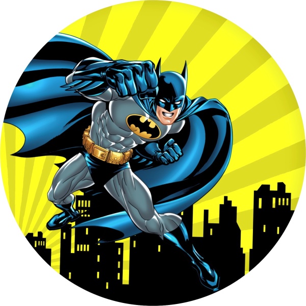 Painel Redondo do Batman em 3D de Alta qualidade e em Tecido Sublimado com  elástico 1,50x1,50