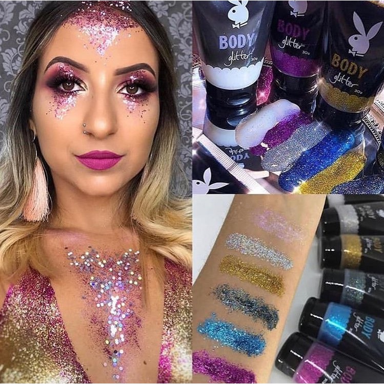 Glitter Corporal Carnaval Playboy Shopee Brasil