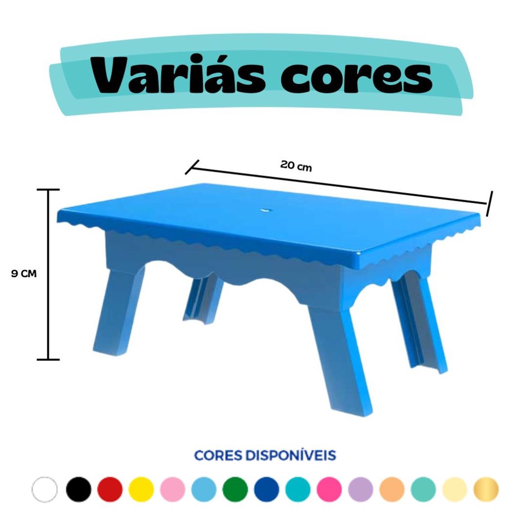 Mesinha Decorativa Renda várias cores - Aniversário- Suporte de doces