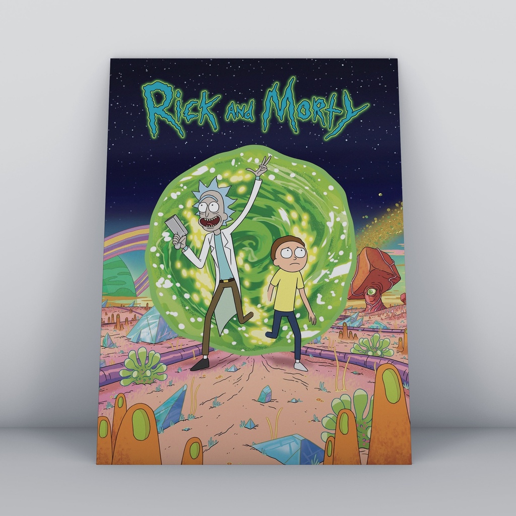 Quadros Decorativos Desenhos Rick And Morty Para Casa Quarto Sala Apartamento Cinema Cinemateca Antiquário