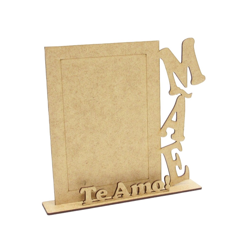 10 Porta Retrato Dia Das Mães Te Amo Mdf Cru Lembrancinhas Escolar Foto na Vertical em Oferta na Shopee