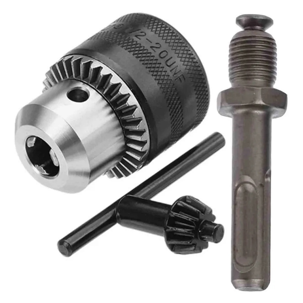 Mandril De Furadeira 1/2 c/ Adaptador Sds Plus Martelete Ferramenta engate rápido