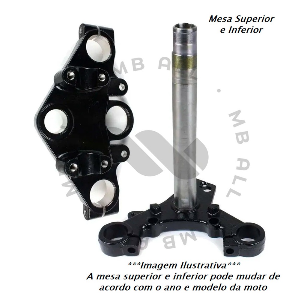 Mesa inferior e Superior Honda CG Fan 125 KS ES Cargo 2014 em diante Fabreck