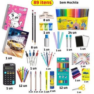 Kit Escolar Completo Para Doação - Lápis Caderno