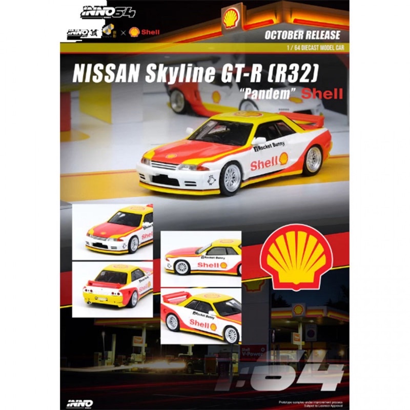 INNO64 1/64 日産SKYLINE GTR R32 PANDEM INNO64 1/64 NISSAN SKYLINE GT-R R32 PANDEM Roquete BUNNY SHELL