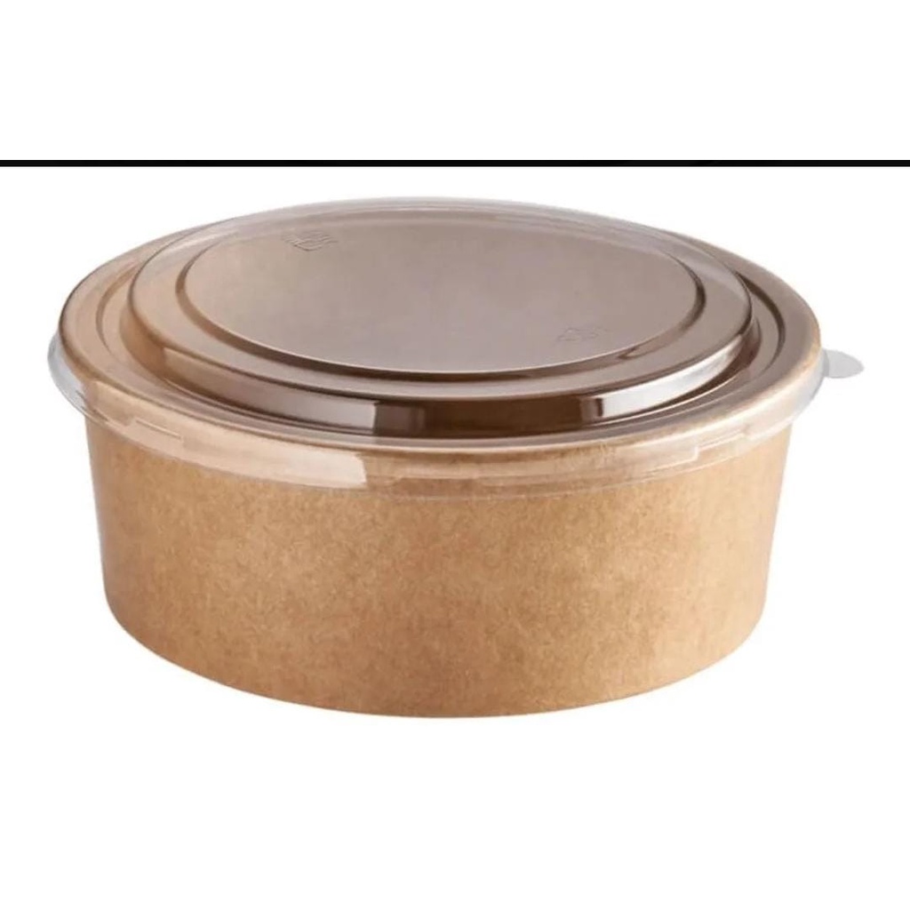 Pote Bolw Kraft 700ml P/ Alimentos C/tampa Forneavel- 50uni
