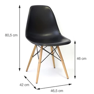 Cadeira charles eames eiffel preta