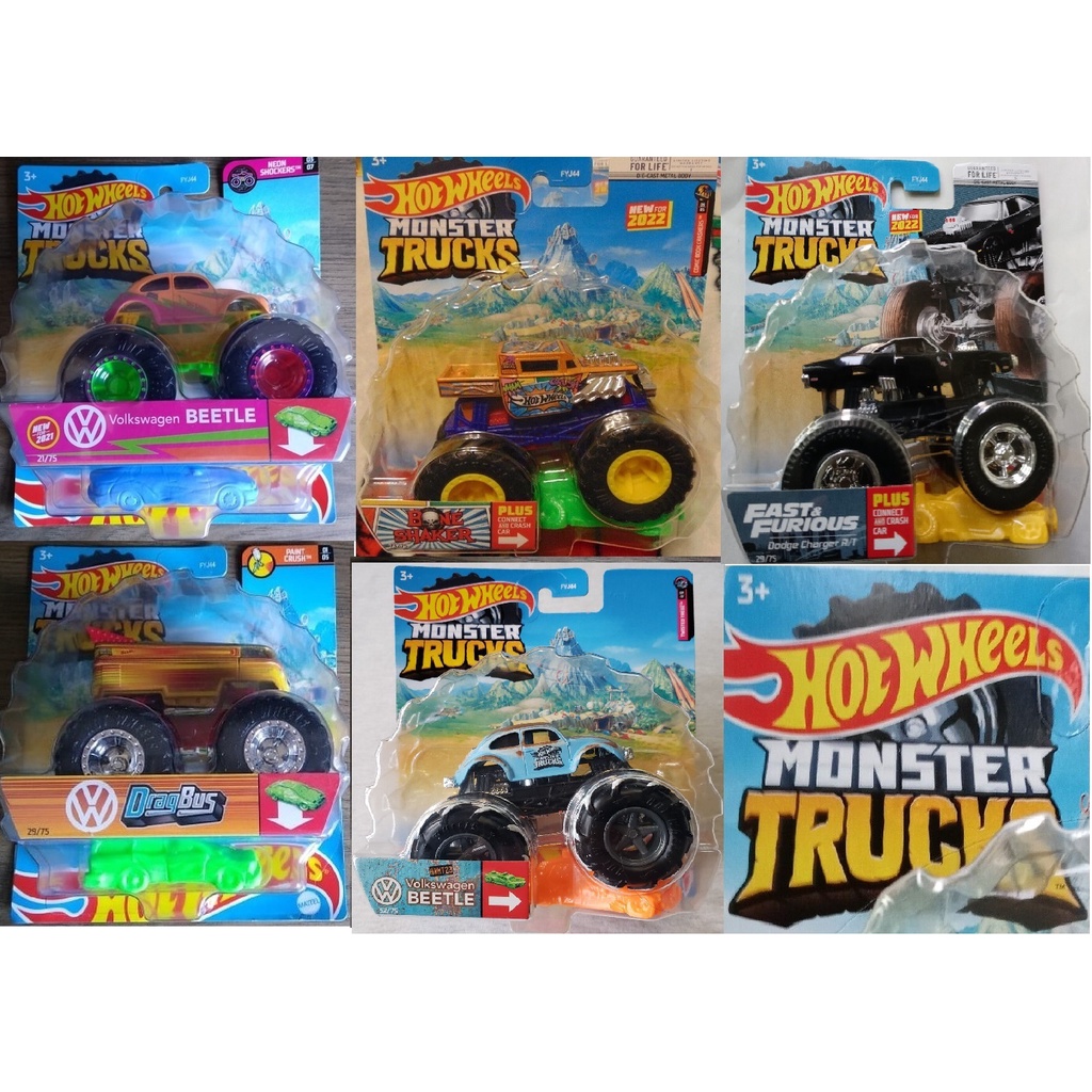Hot Wheels Monsters Truck Velozes e Furiosos, DeLorean, Bigfoot, Super