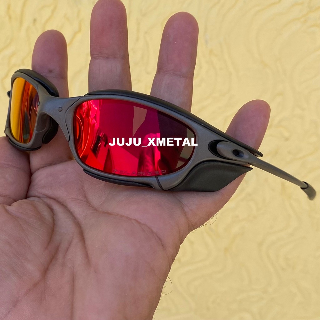 Óculos de Sol juliet de Metal Ferro Carbon Ruby Preta Black