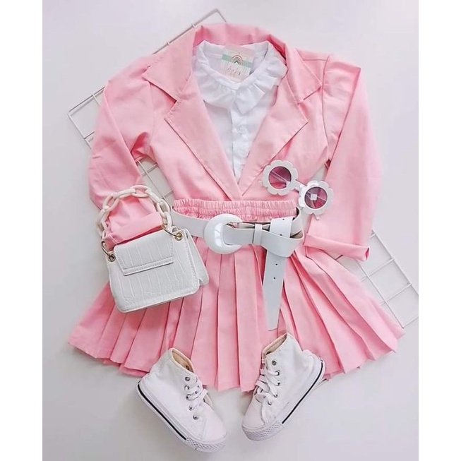 Conjunto Feminina Barbie Girl Kit Roupas De Luxo Juvenil Blogueirinha