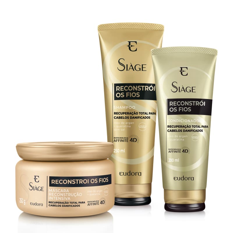 Siàge Reconstrói Os Fios Shampoo + Condicionador + Máscara