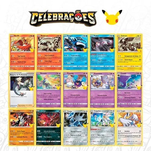 Kit Carta Pokémon Lendários Groudon e Kyogre Celebrações