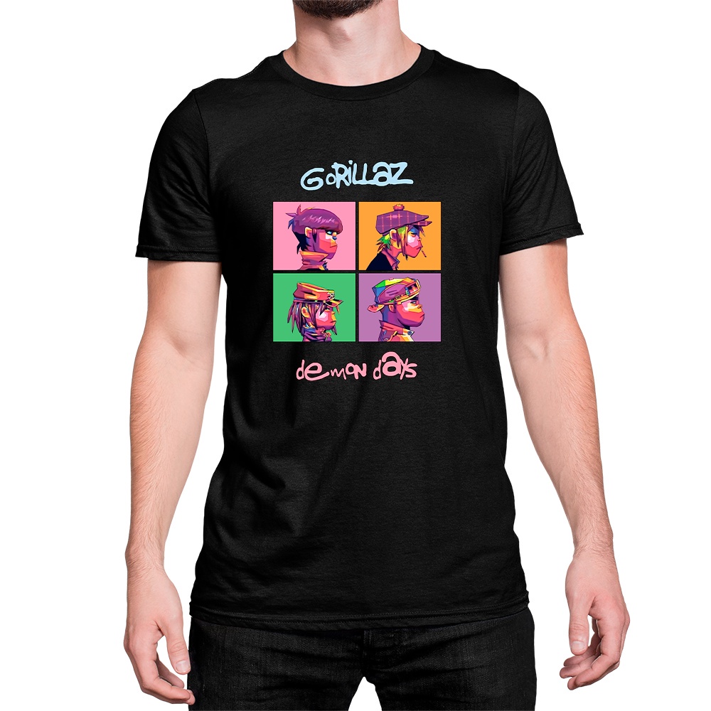 Camiseta Banda Trip Rock Gorillaz Integarntes