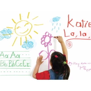 Papel Adesivo Vinil Branco Lousa Escrever Desenhar Com Giz Lavável