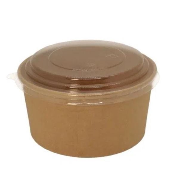 Pote Bowll Kraft 500 ml P/ Alimentos C/tampa Forneavel- 50uni