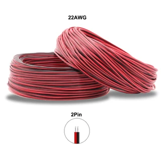 Fio Para Fita Led 5050/3528 Cor Única 2 Vias - 10 a 50 Metros