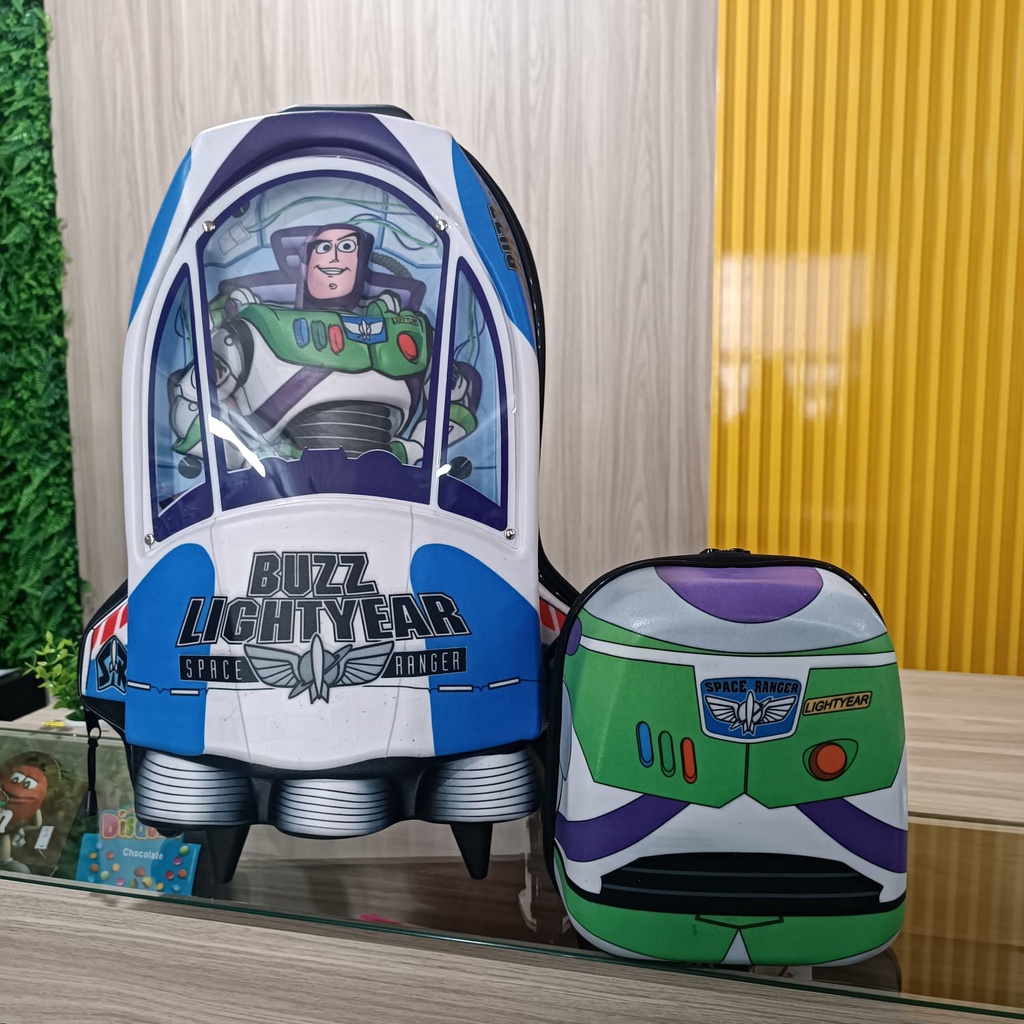 Kit mochila buzz lightyear 3d com roda lancheira Shopee Brasil