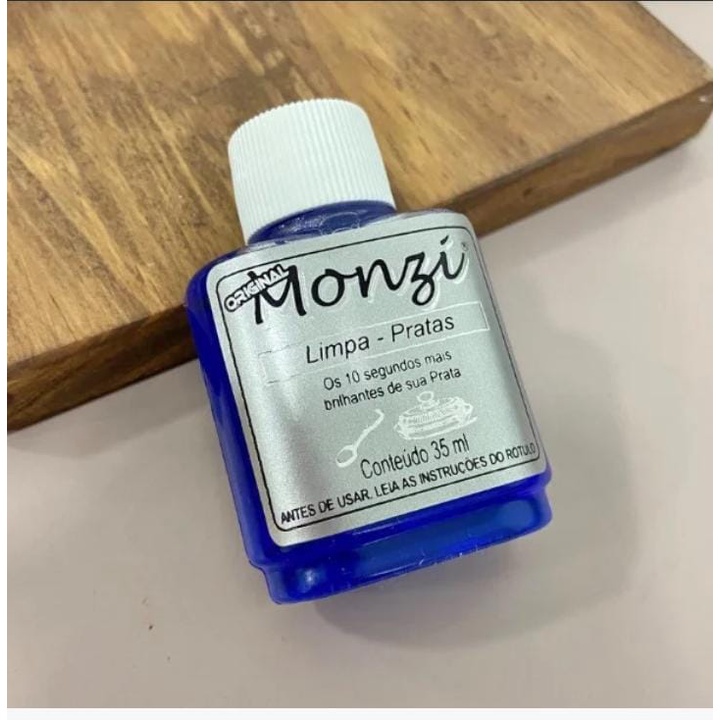 Limpa Pratas Monzi Original 35ml - Líquido para polir sua prata e deixa nova novamente