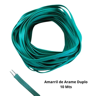 Amarril De Arame Duplo Revestido Verde 10 Metros- Para Tutoramento de Orquídeas E Plantas Em Geral