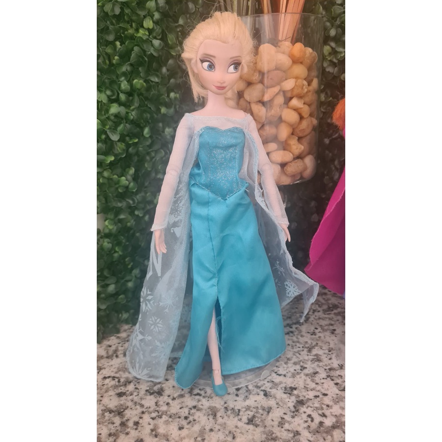 Boneca Disney Elsa Frozen Original Articulada Vinil 30cm Acompanha Olaf 8cm  Brinquedo Crianças Detalhes Desenhos Flocos De Neve No Vestido Azul Selo  Inmetro Bonecas Brinquedos Mimo Toys