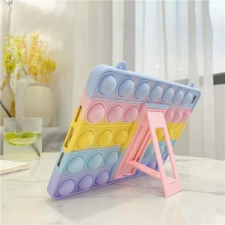 Pop Fidget Toys Push It Bubble Case Stand Cover + Shoulder Strap cor aleatoria T500/A7 10.4 T515/510 S6 LITE/P615 IPAD 10.2