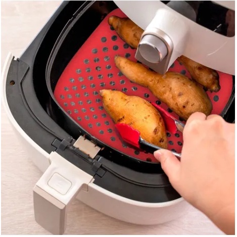 Conjunto de Formas de Papel para Air Fryer, Redondas, Absorve Gordura