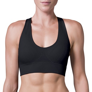 Top Fitness Lupo Original Feminino Sem Costura Academia Confortável Alta Sustentação Reforçado Sem Bojo