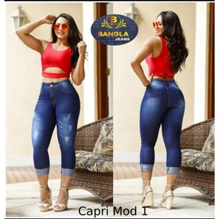 Calça Jeans Cigarrete Modeladora Lycra Feminina, 3727 Capri