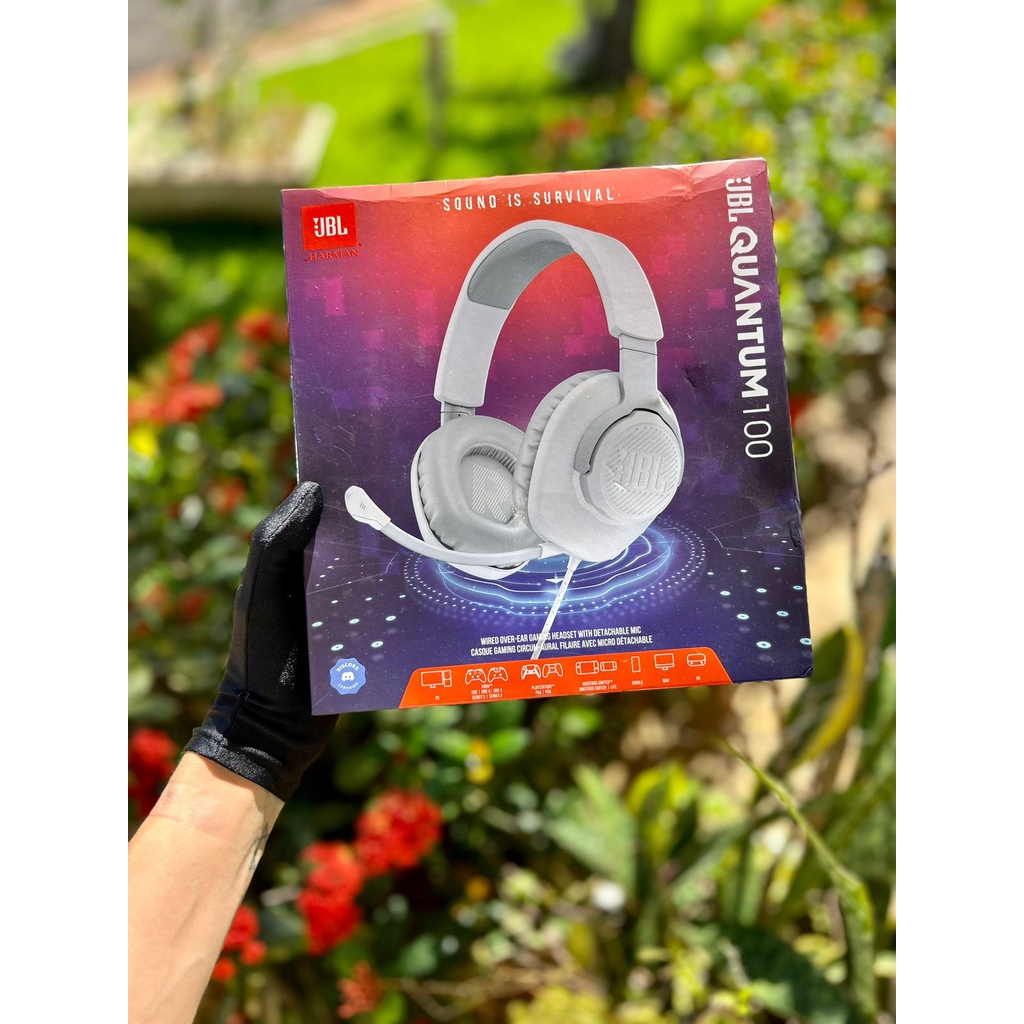 Fone de Ouvido Headset Gamer JBL Quantum 100 Branco Shopee Brasil